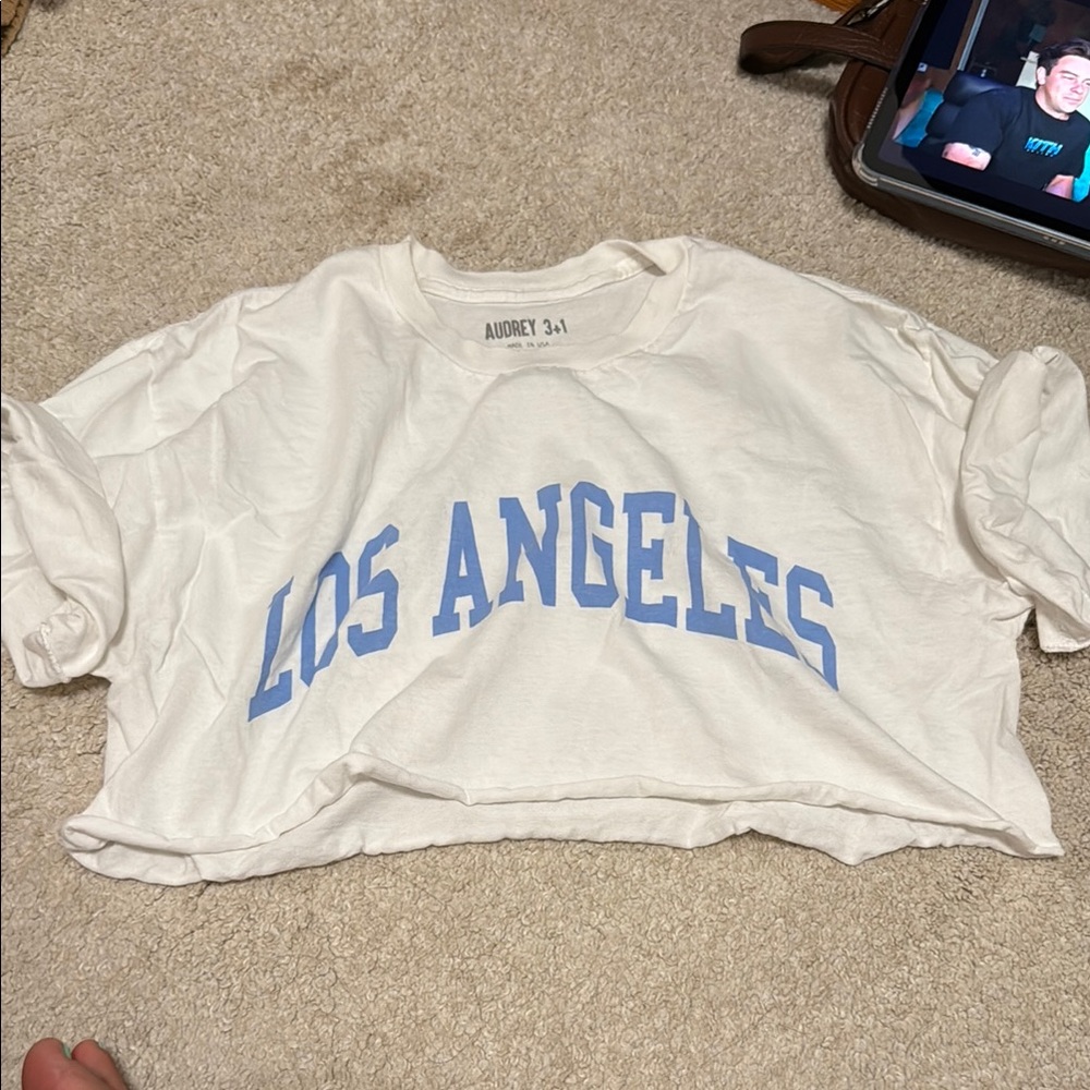 Audrey 3+1 White Cotton Tee oversized